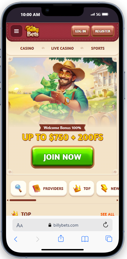 billybets casino mobile