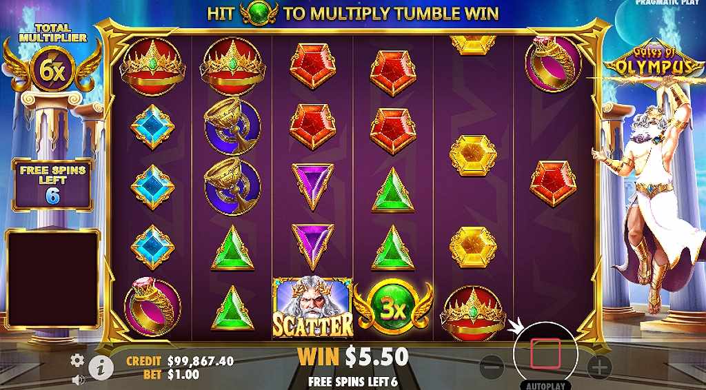 Gates of Olympus - free spin