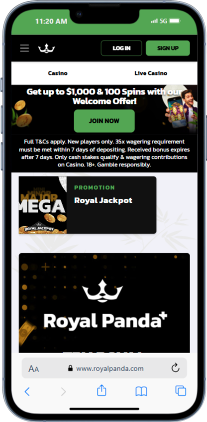 mobile view royal panda casino canada