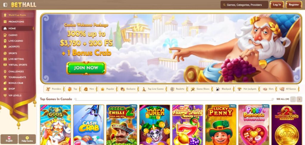 Bet Hall Casino games