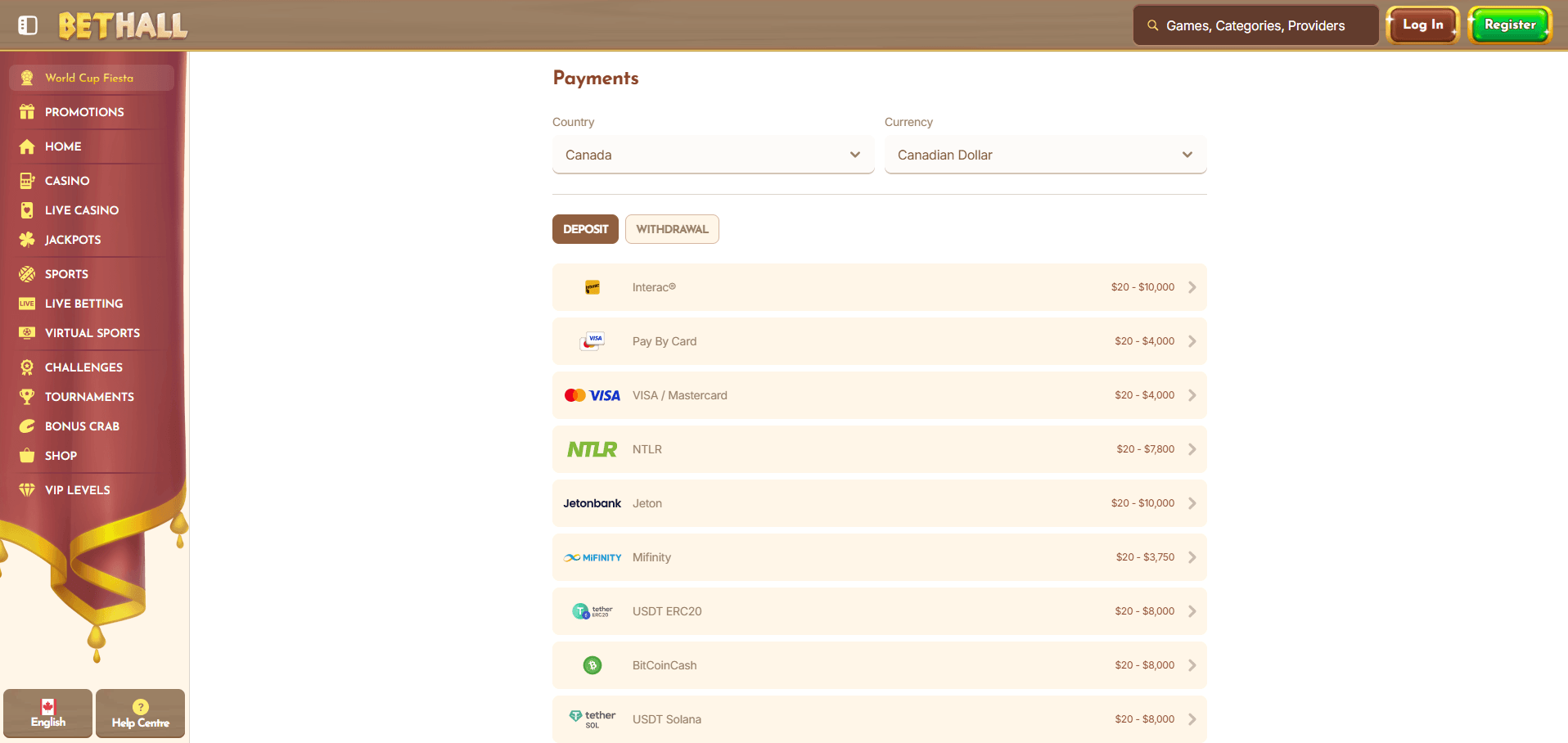 bethall-payment-methods-screenshot
