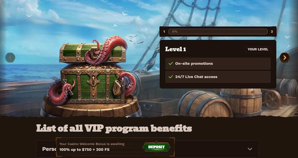 fat pirate - vip levels