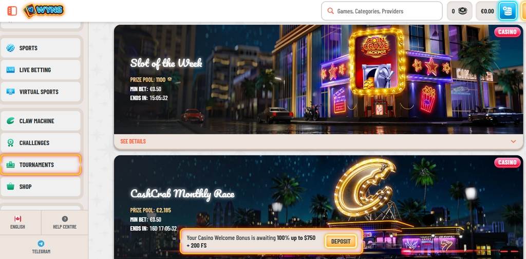 wyns-casino-tournaments