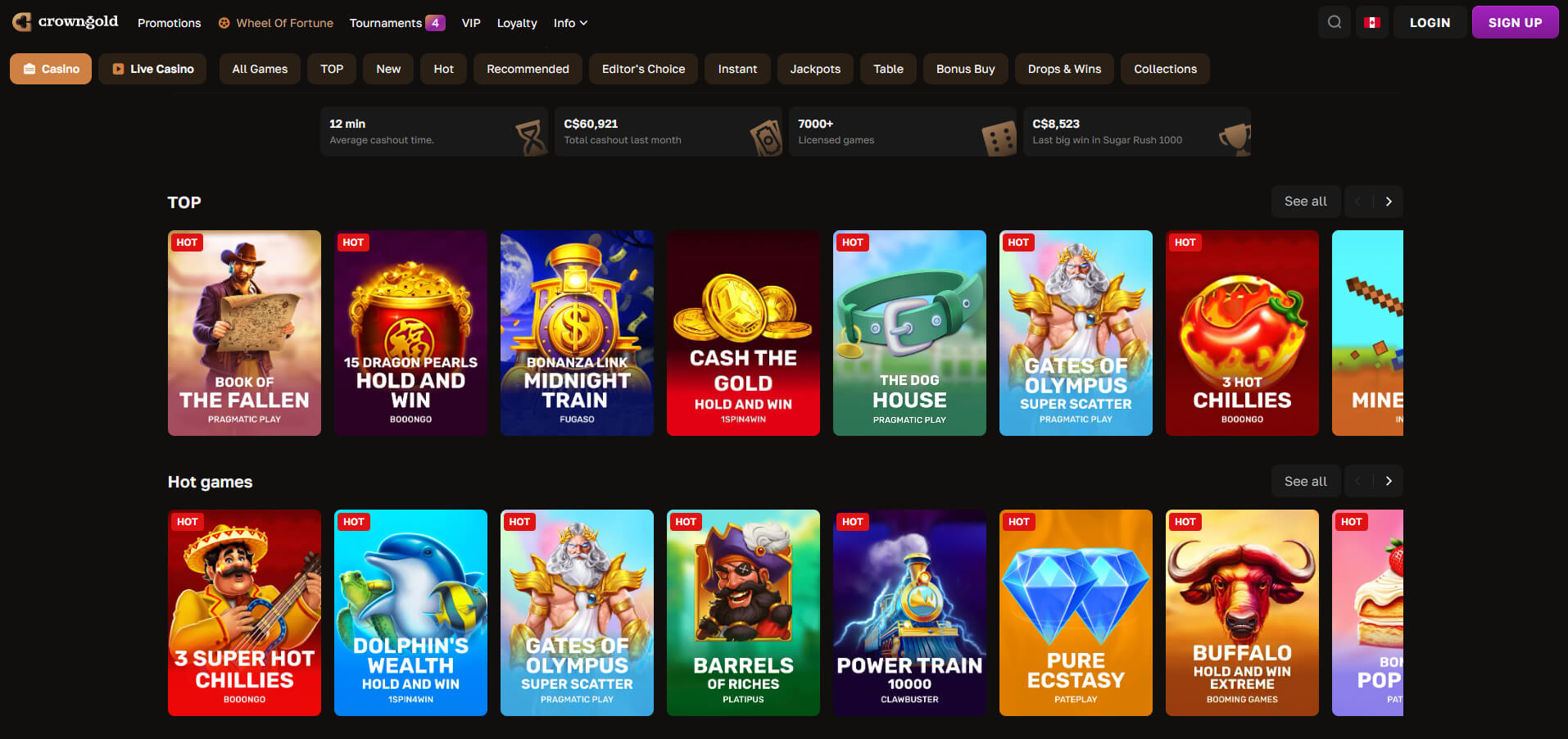 crowngold-game-library-screenshot