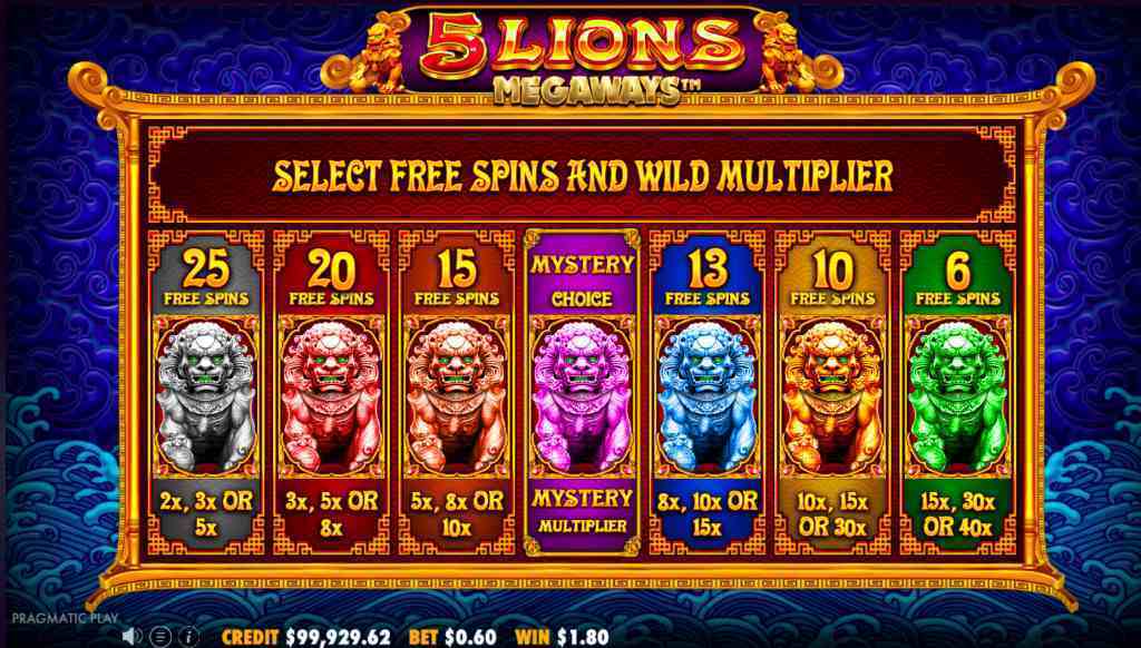 5-lions-megaways-free-spins-bonus-game.