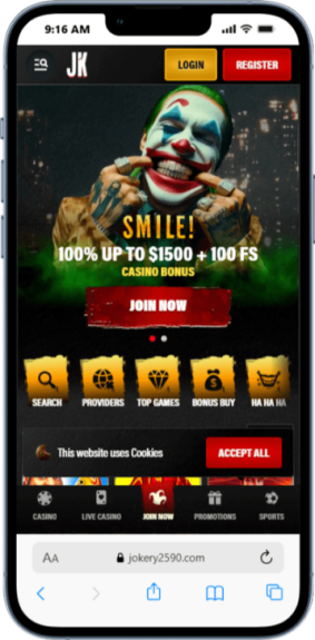 jokery-mobile-landing page