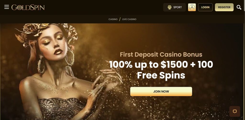 GoldSpin-Homepage