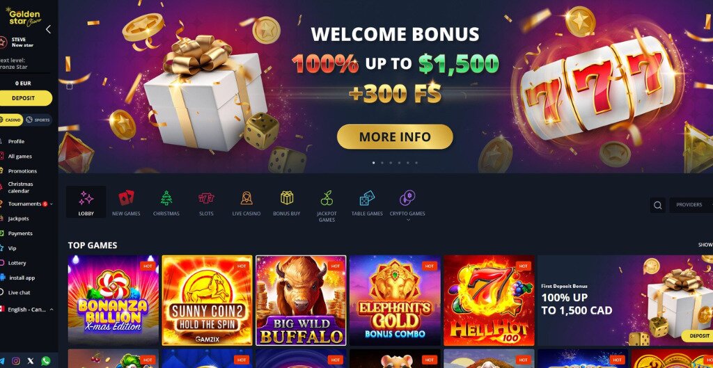 Golden Star casino lobby