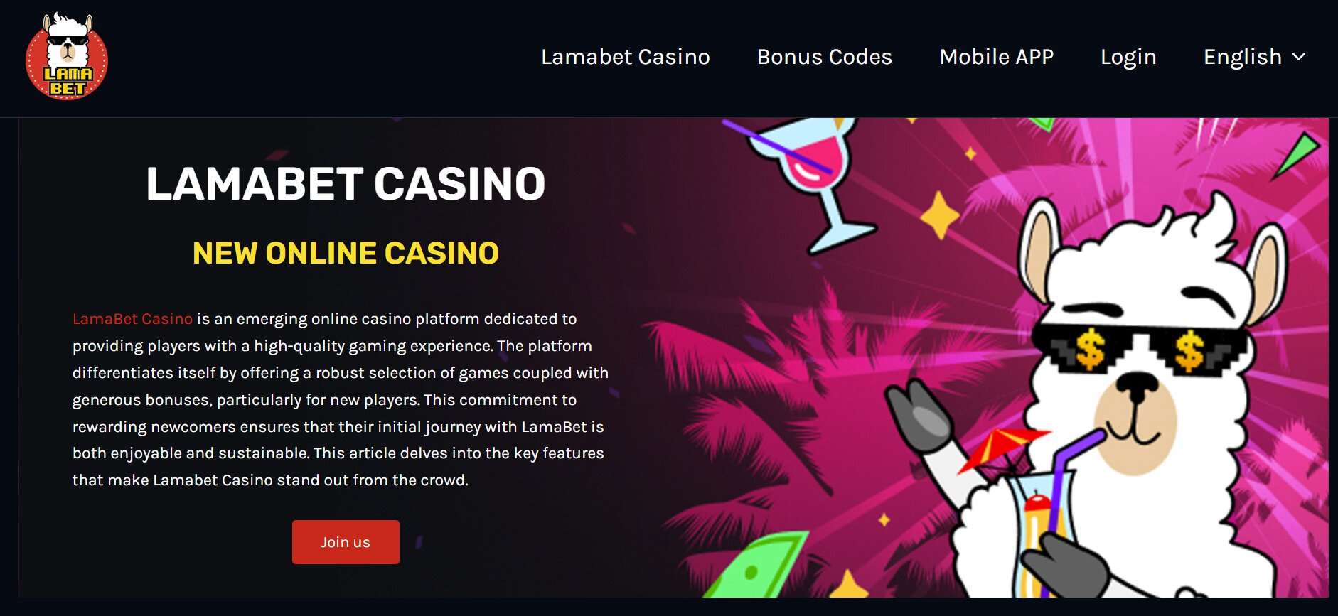 LamaBet casino Lobby Canada