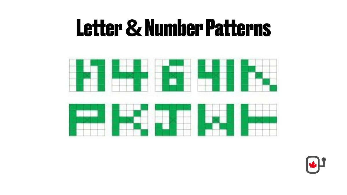 Letter and number patterns for bingo illustration