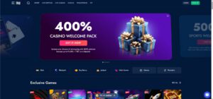BlueChip Casino homepage screenshot