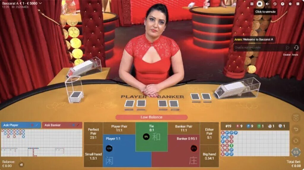 Live baccarat