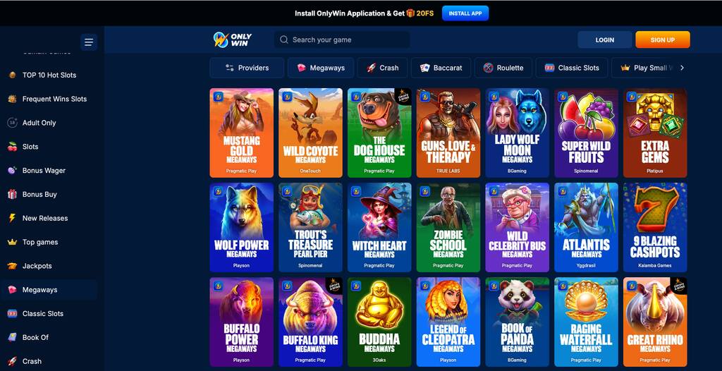 OnlyWin Megaways Lobby