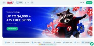 Rooli Casino Screenshot with Welcome Package