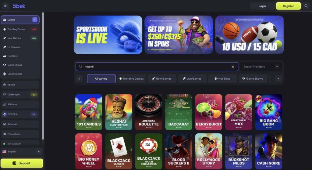 screenshot-displaying-5Bet-Casino-Netent-Game
