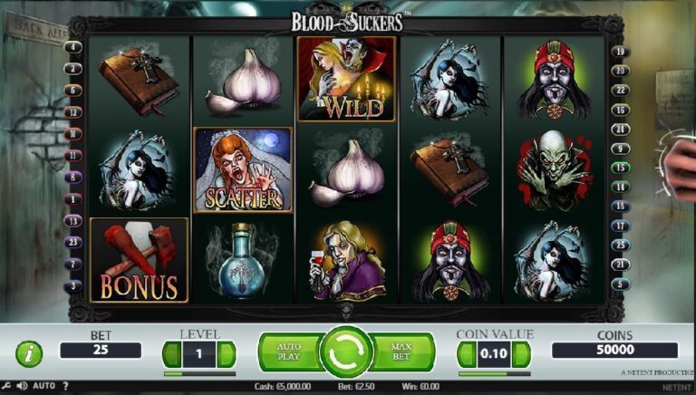 screenshot of Blood Suckers by NetEnt